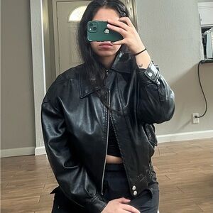 Wild Fable Black faux Leather Moto Jacket